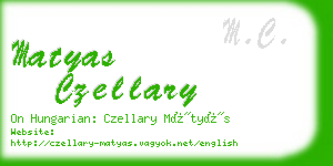 matyas czellary business card